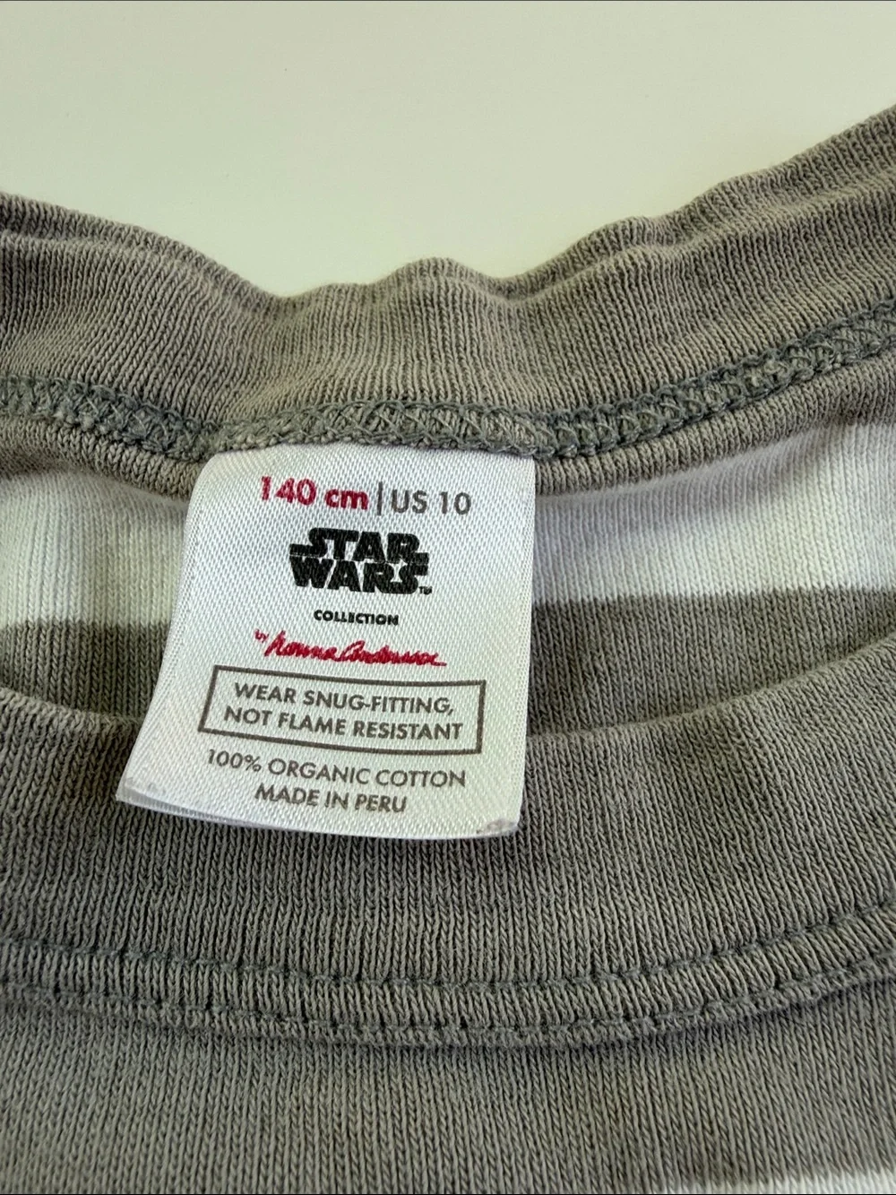 Hanna Andersson Gray & White Striped Stormtrooper Pajama Set